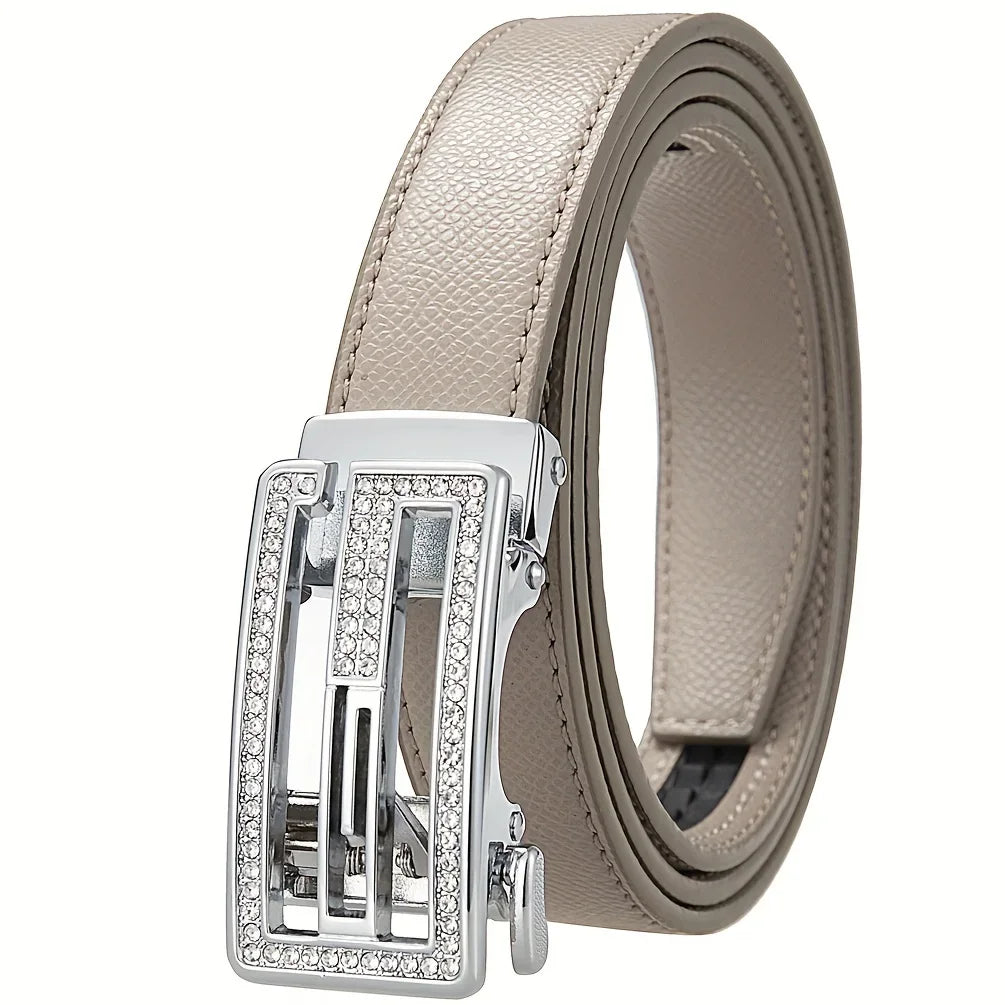 Ceinture à boucle automatique pour femme-Boucle en alliage
